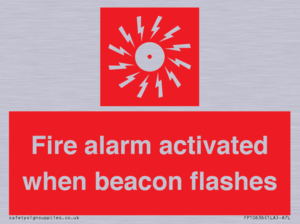 Fire alarm activated when beacon flashes